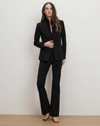 Veronica Beard Hibiscus Slim-Flare Pant - Black