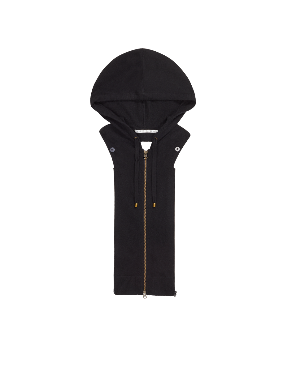 Veronica Beard Cashmere Hoodie Dickey - Black