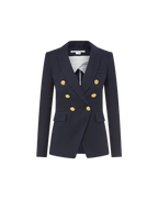 Veronica Beard Miller Linen Dickey Jacket - Navy