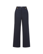 Veronica Beard Aubrie Linen Pant - Navy