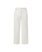 Veronica Beard Aubrie Cropped Wide-Leg Pant - Off-White