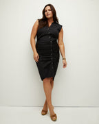 Veronica Beard Ruched Shirtdress - White
