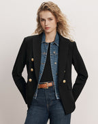 {{ outfit: core-miller-black-gold-2 }} ## Veronica Beard Miller Dickey Jacket - Black/Gold