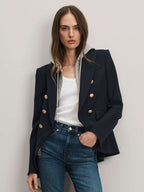Veronica Beard Miller Dickey Jacket - Navy/Gold