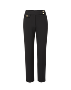 Veronica Beard Renzo Crest Button Pant - Black/Gold