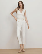 Veronica Beard Sid Knit Tank Top - Off-White
