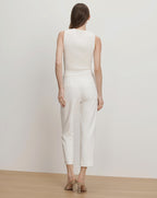 Veronica Beard Renzo Crest Button Pant - Off-White/Gold