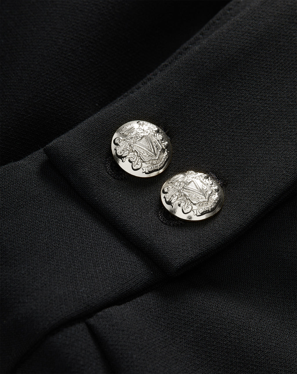 Veronica Beard Renzo Crest Button Pant - Black/Silver