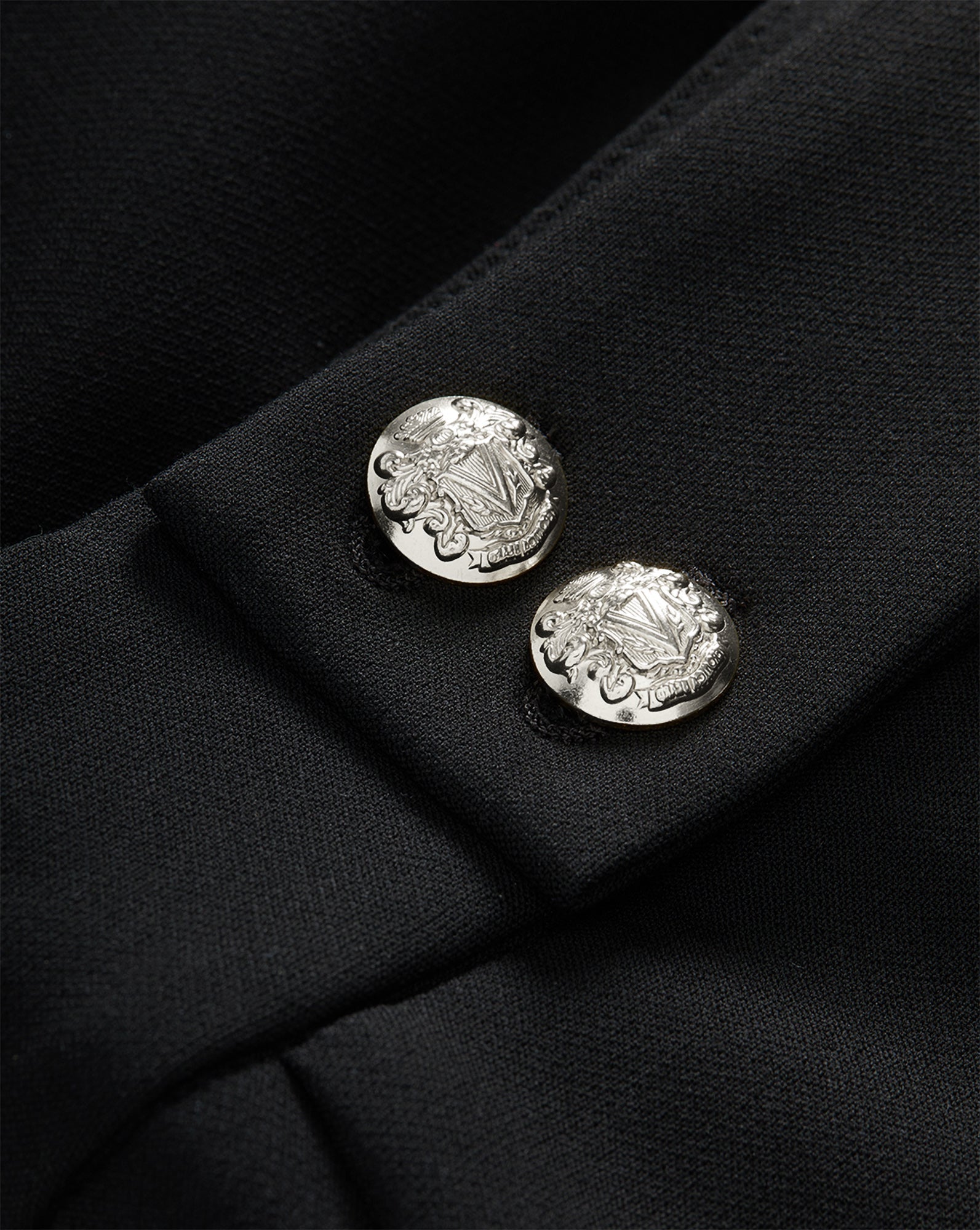 Veronica Beard Renzo Crest Button Pant - Black/Silver