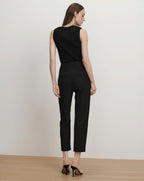 Veronica Beard Renzo Crest Button Pant - Black/Silver