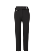 Veronica Beard Renzo Crest Button Pant - Black/Silver