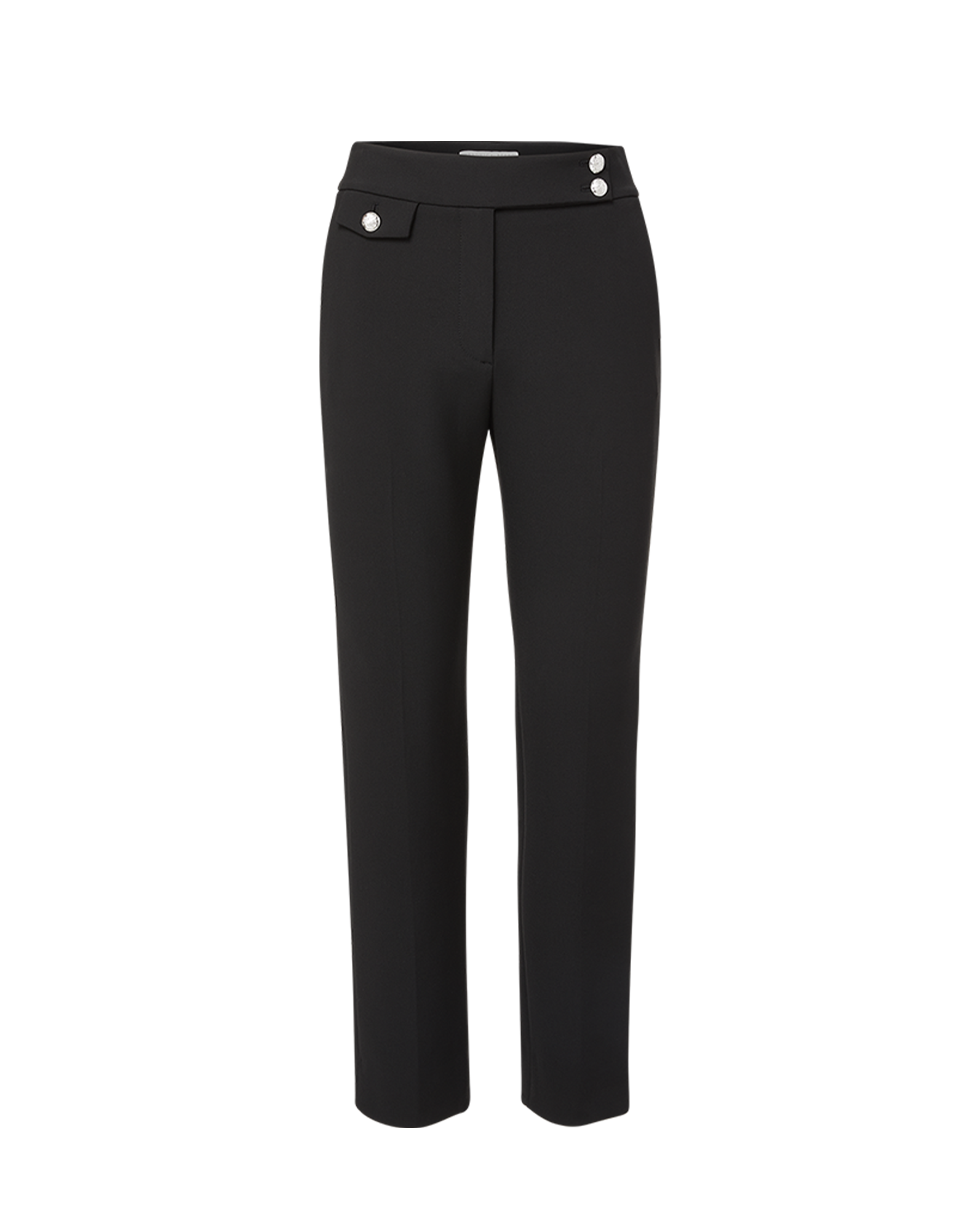 Veronica Beard Renzo Crest Button Pant - Black/Silver
