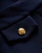 Veronica Beard Renzo Crest Button Pant - Navy/Gold