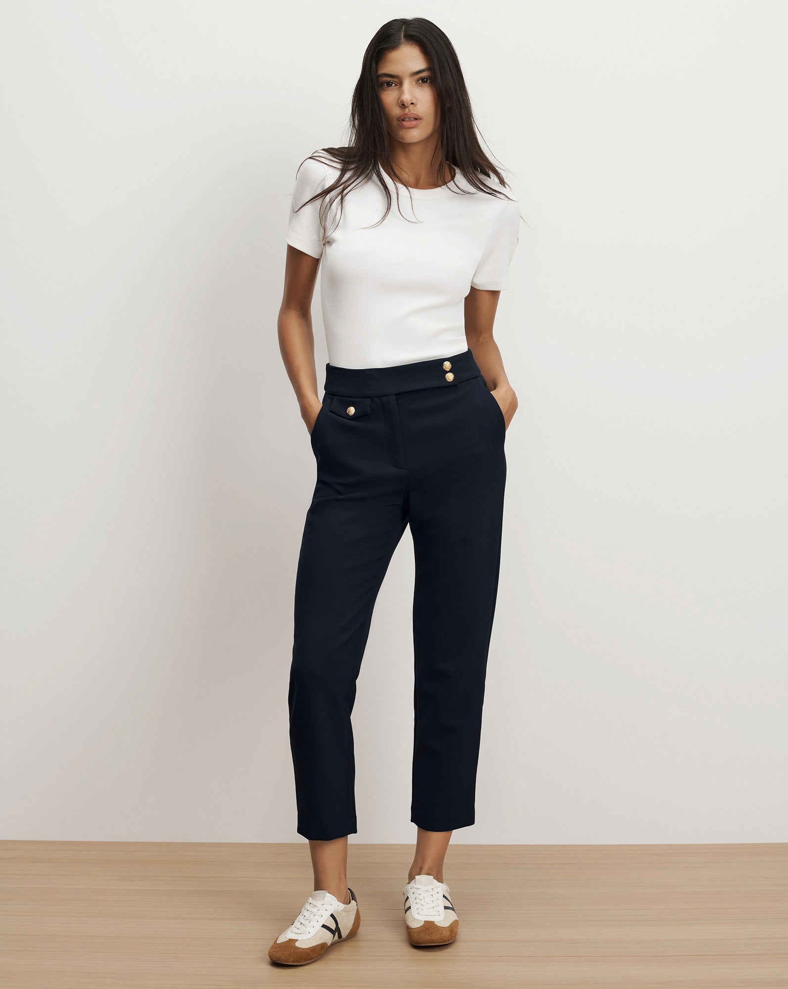 Veronica Beard Renzo Pant - Navy/Gold