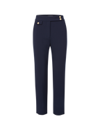 Veronica Beard Renzo Crest Button Pant - Navy/Gold