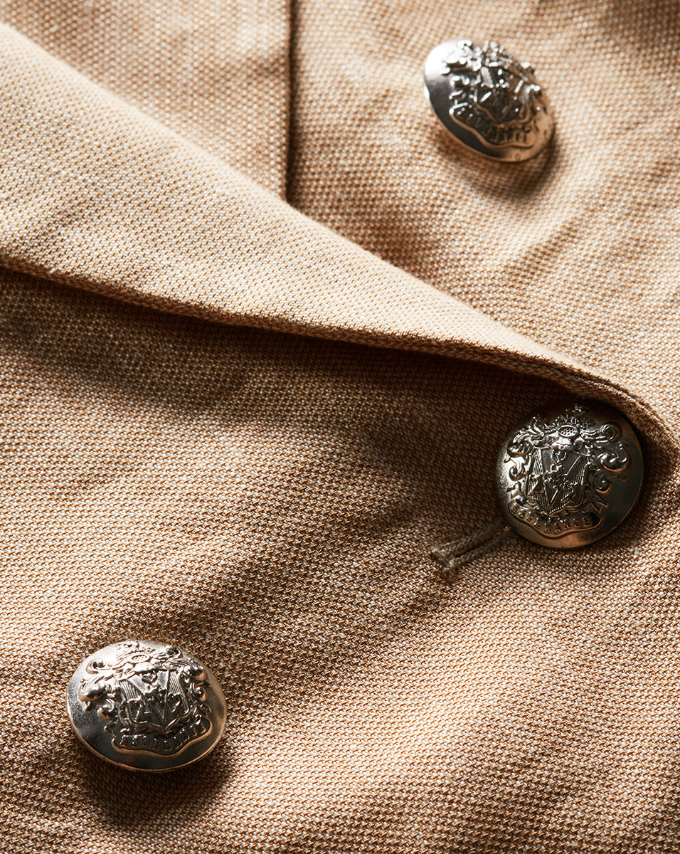 Veronica Beard Miller Linen Dickey Jacket - Khaki Melange