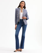 Veronica Beard Miller Linen Dickey Jacket - Blue Melange