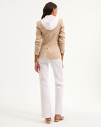 Veronica Beard Miller Linen Dickey Jacket - Khaki Melange