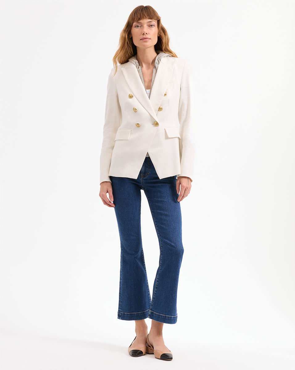 Veronica Beard Miller Linen Dickey Jacket - Off-White