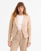 Veronica Beard Hosanna Dickey Jacket - Khaki Melange