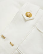 Veronica Beard Runo Linen Short - Off-White