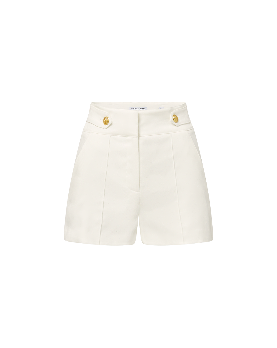 Veronica Beard Runo Linen Short - Off-White