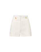 Veronica Beard Runo Linen Short - Off-White