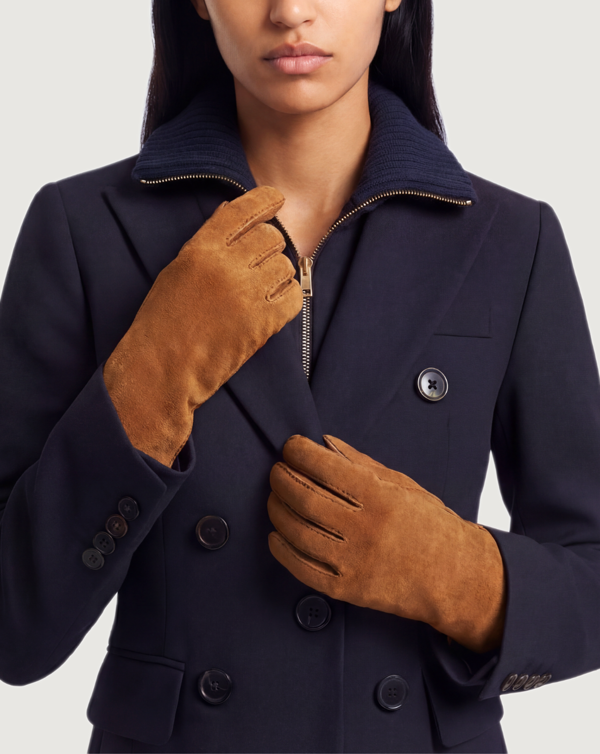 Veronica Beard Denise Suede Glove - Acorn
