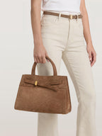 Veronica Beard Suede Dash Bag - Bark