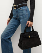 Veronica Beard Suede Dash Bag - Black