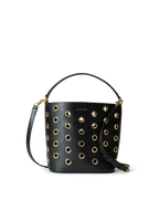 Veronica Beard Grommet Feedbag Black/Gold