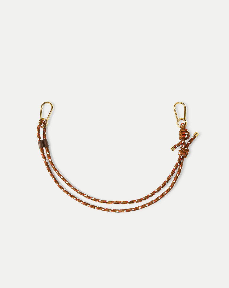 Veronica Beard Paracord Long Bag Strap - Brown Multi