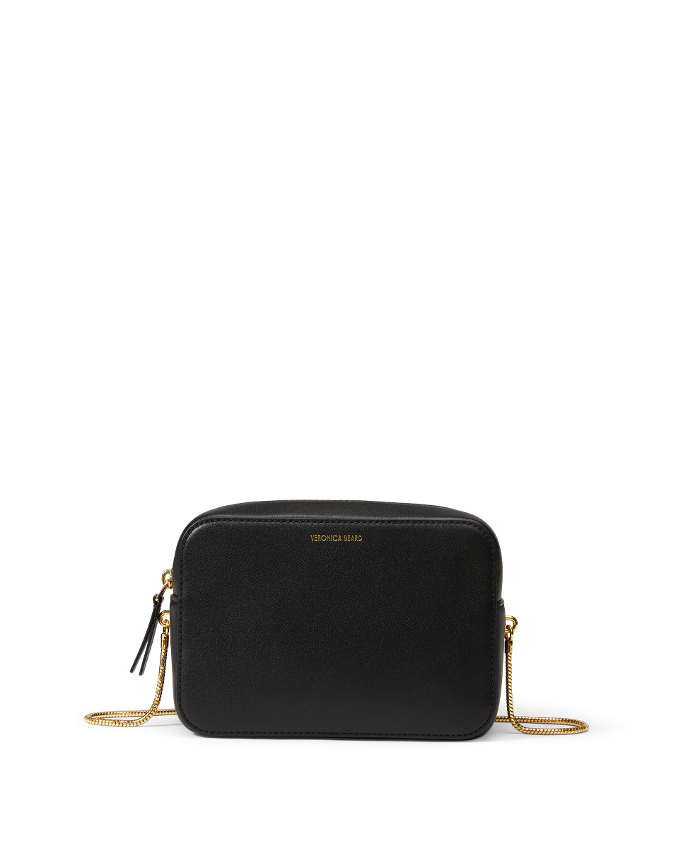 Veronica Beard Boxy Chain Crossbody Black