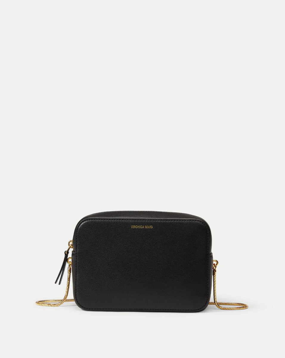 Veronica Beard Boxy Chain Crossbody - Black