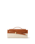 Veronica Beard Veronica Beard Canvas Dash Clutch Natural Linen/Hazelwood