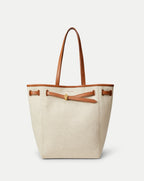 Veronica Beard Canvas Dash Tote - Natural Linen/Hazel