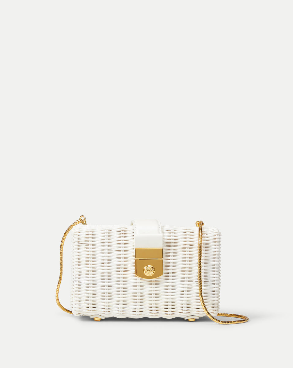 Veronica Beard Lock Box Clutch - Off-White