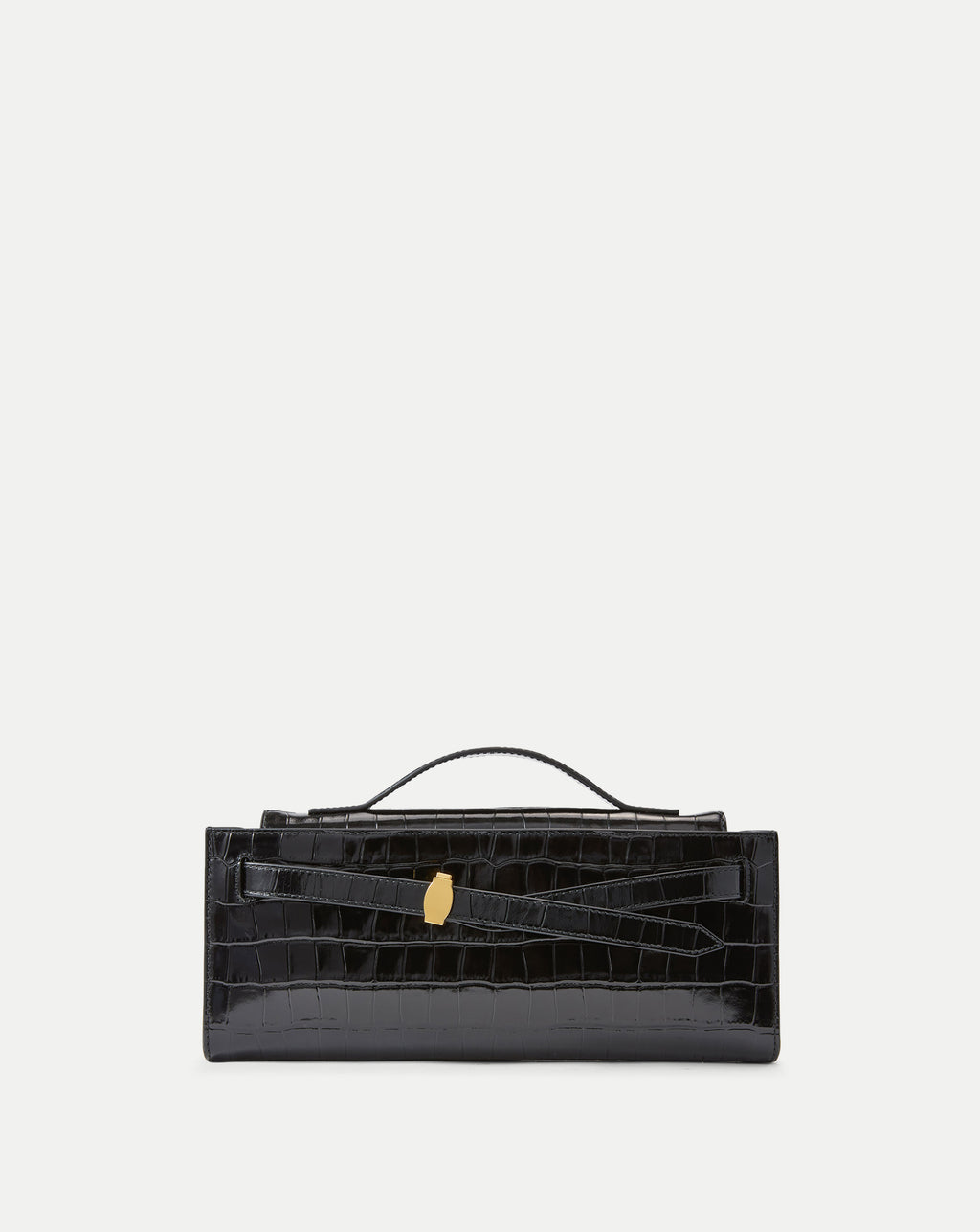 Veronica Beard Dash Clutch - Black Croc