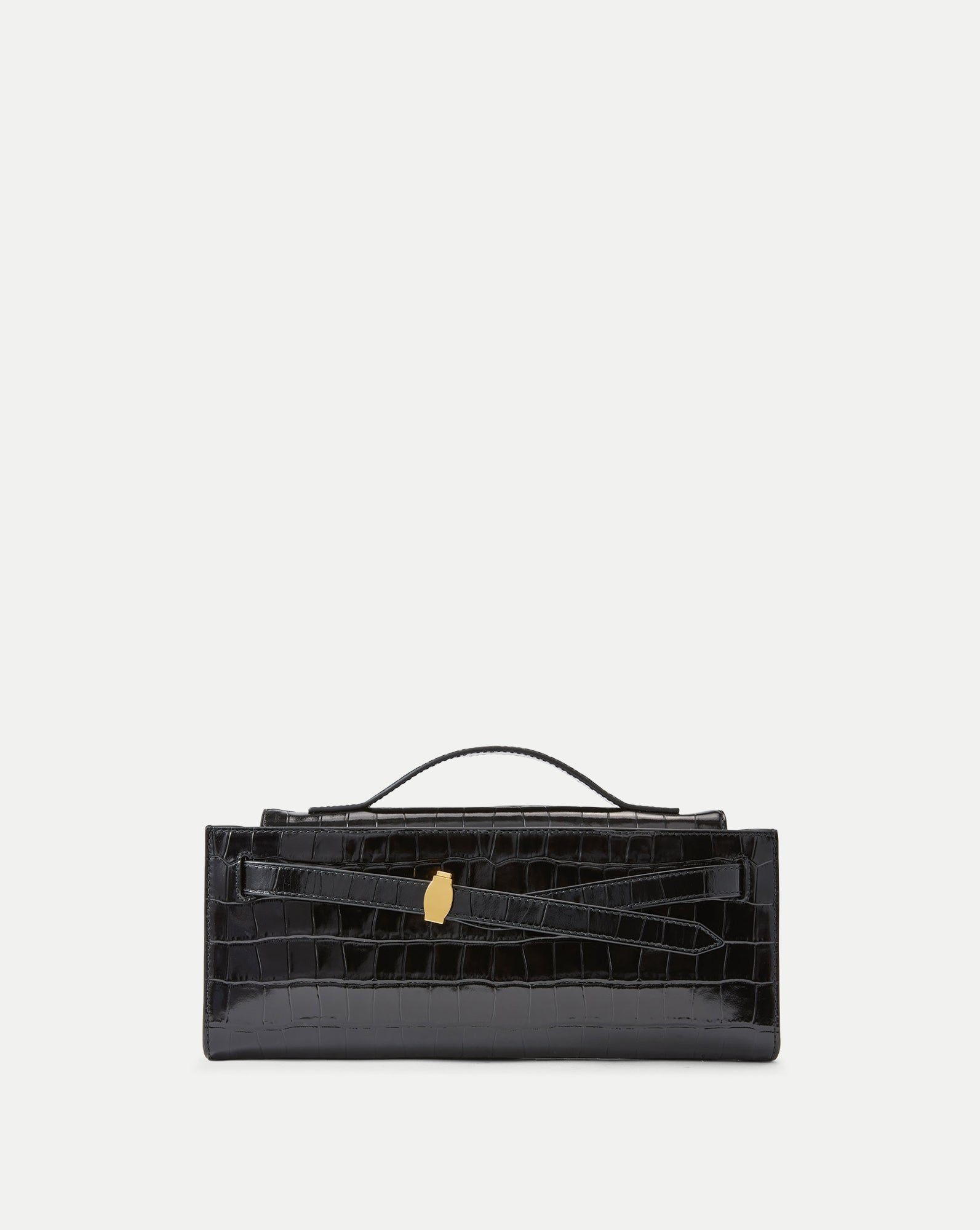 Veronica Beard Dash Clutch - Black Croc