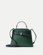 Veronica Beard Dash Top-Handle Bag - Hunter Green Multi