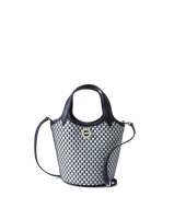 Veronica Beard Woven Anchor Bag Navy Multi