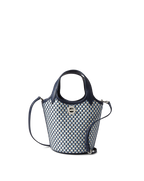 Veronica Beard Woven Anchor Bag Navy Multi