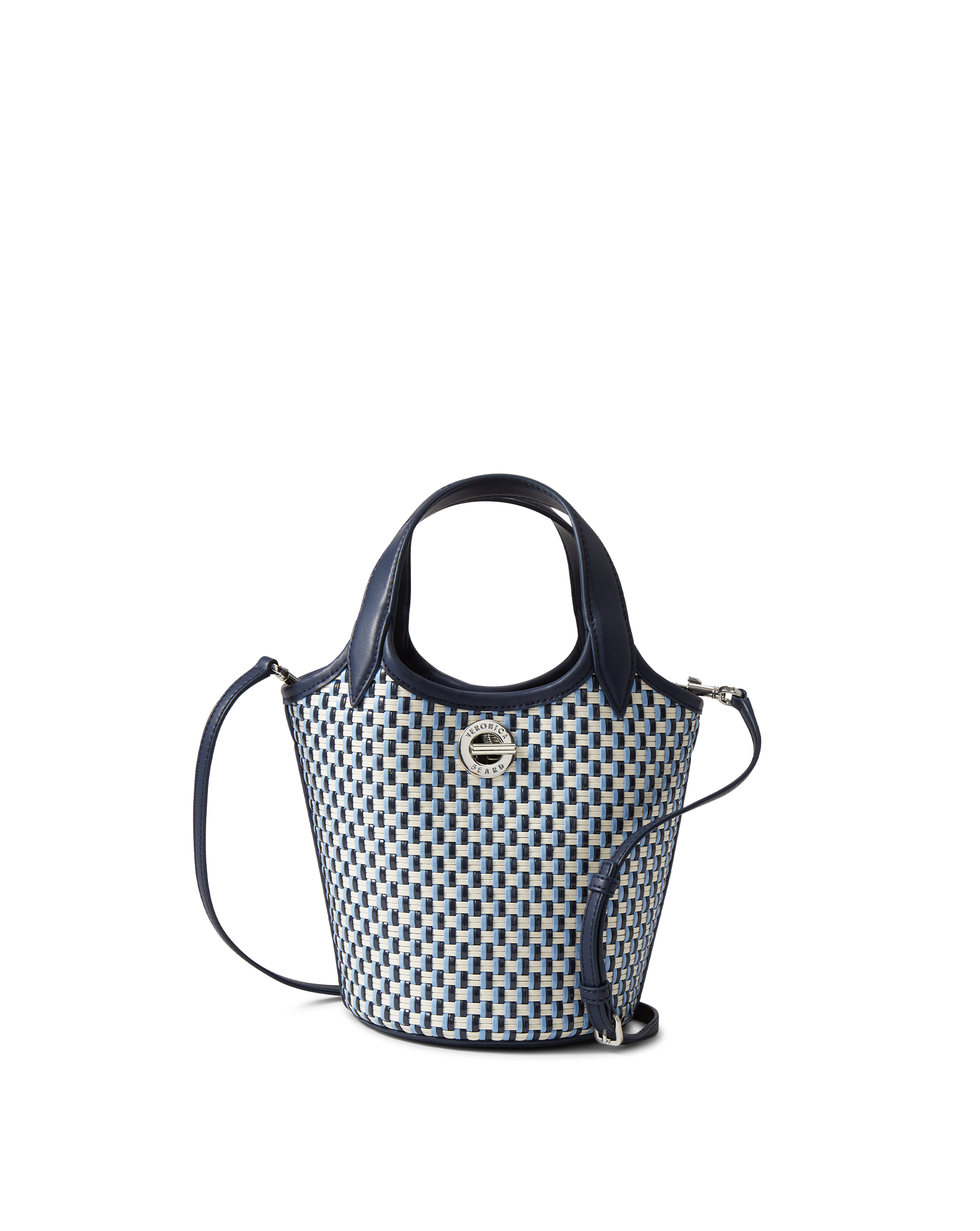 Veronica Beard Woven Anchor Bag Navy Multi