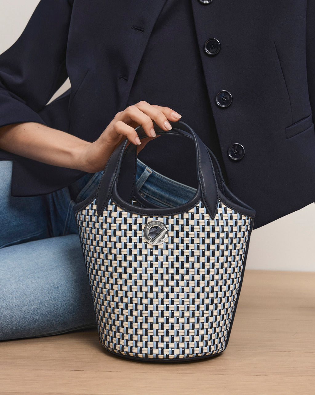 Veronica Beard Woven Anchor Bag