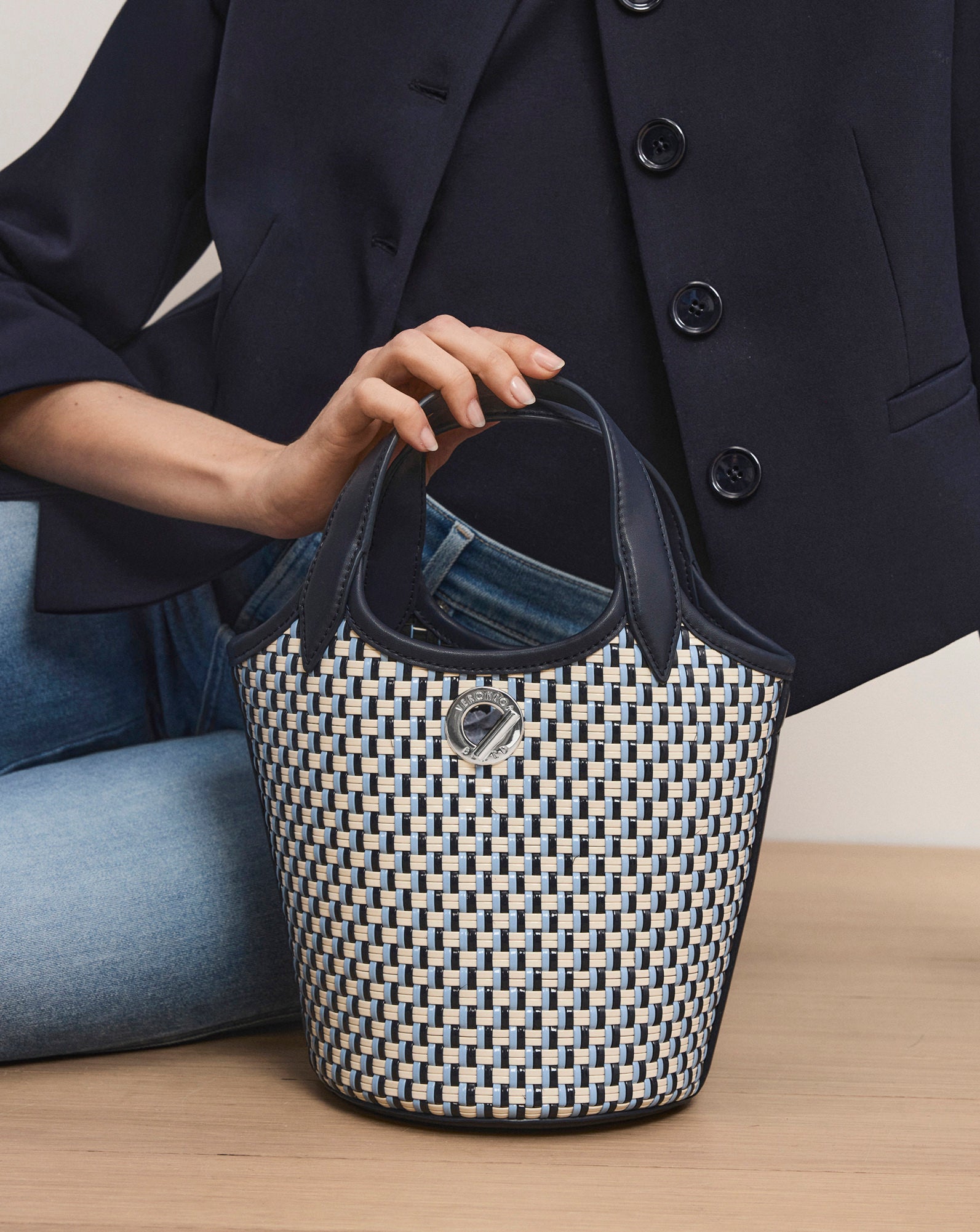 Veronica Beard Woven Anchor Bag