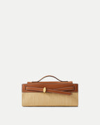 Veronica Beard Raffia Dash Clutch - Hazelwood/Natural