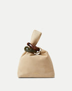 Veronica Beard Swing Clutch - Stone Khaki