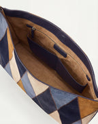 Veronica Beard Vida Patchwork Shoulder Bag - Blue Multi