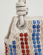 Veronica Beard Beaded Slouch Bag - Off-White Multi