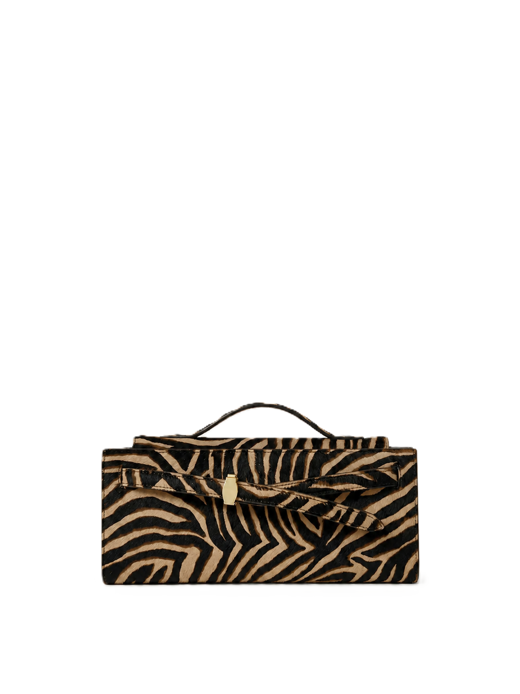 Veronica Beard Brown and black zebra print handbag with handle.